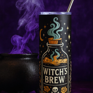 Witch's Brew Tumbler: 20oz Stainless Steel Halloween Travel Mug