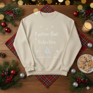 Festive Selective Crewneck Sweatshirt, Unisex Holiday Sweatshirt, Cozy Gift, Christmas Sweatshirt, Winter Fashion