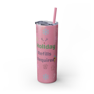 Cheerful Holiday Tumbler, Seasonal Gift, Reusable Cup, 20oz Drinkware, Winter Celebration Mug, Eco-Friendly Sipware, Christmas Party
